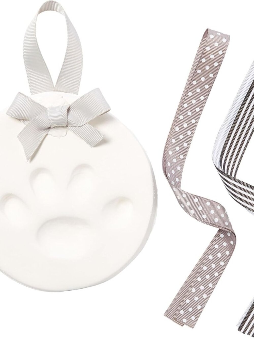 Pet Paw Print Keepsake Ornament Kit, No-Bake Clay Kit